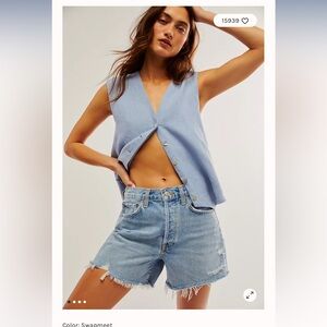 Agolde Parker Long Shorts in the color Swapmeet. Size 30